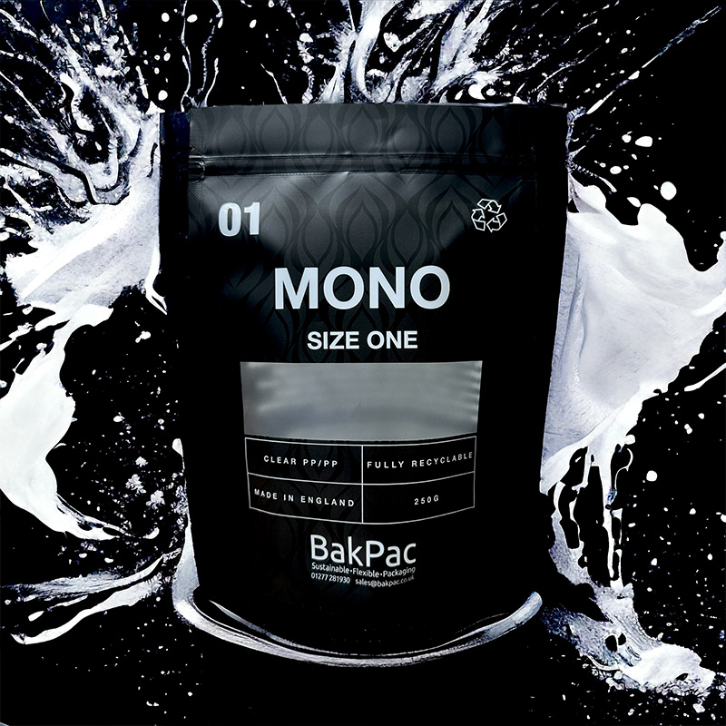mono clear recyclable pouch