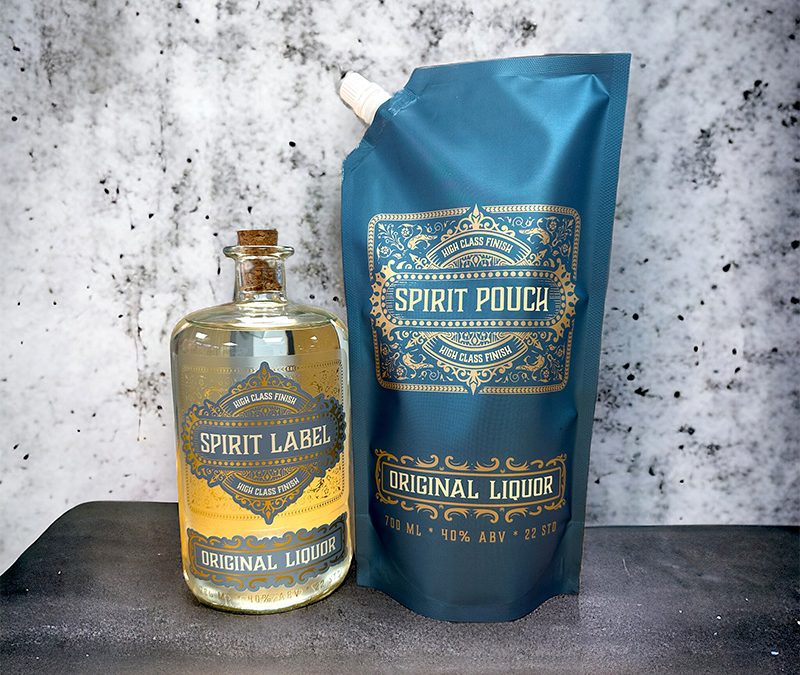 Spirit spouted pouch