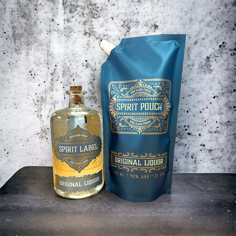 spirit pouch - square refill ready spouted pouches