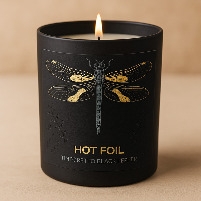 Hot foil label Hot foil label