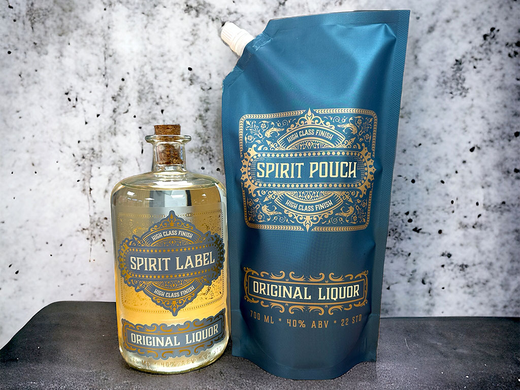 pouch and label